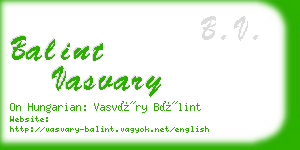 balint vasvary business card